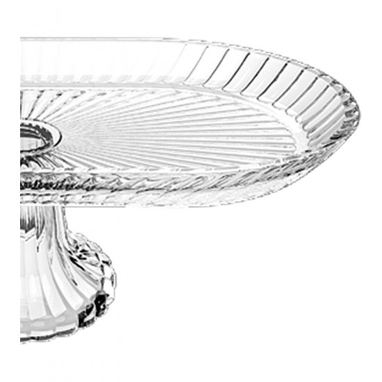 Prato Oval Com Pé 28cm Comprimento Por 14cm De Largura Em Vidro